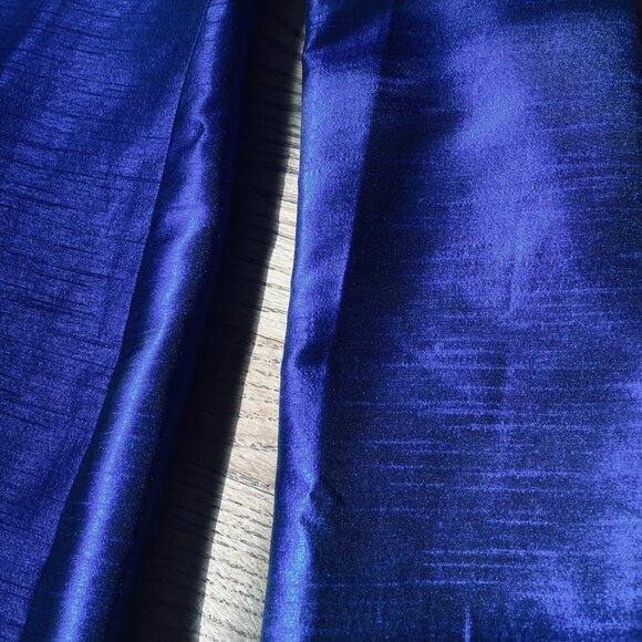 Custom Royal Blue Jacket Style Achkan / Sherwani, Hand Beaded Accents, Like New - Picture 13 of 15